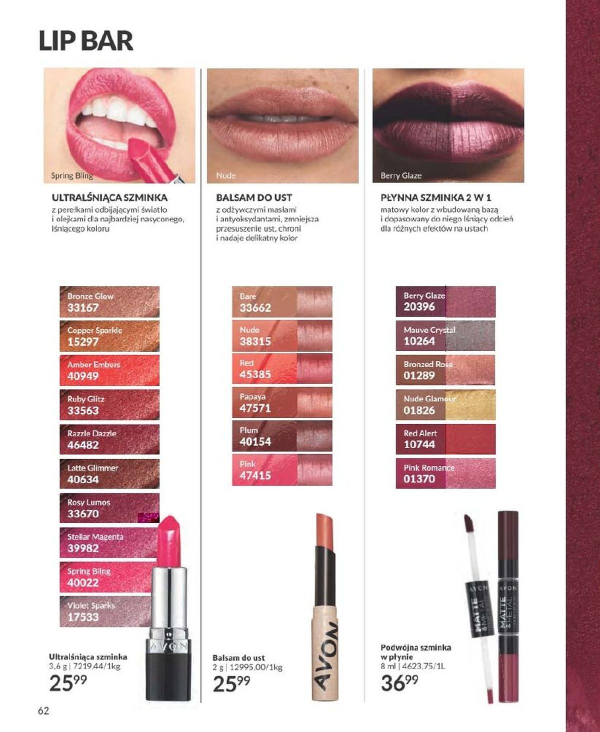 Gazetka promocyjna Avon str. 62